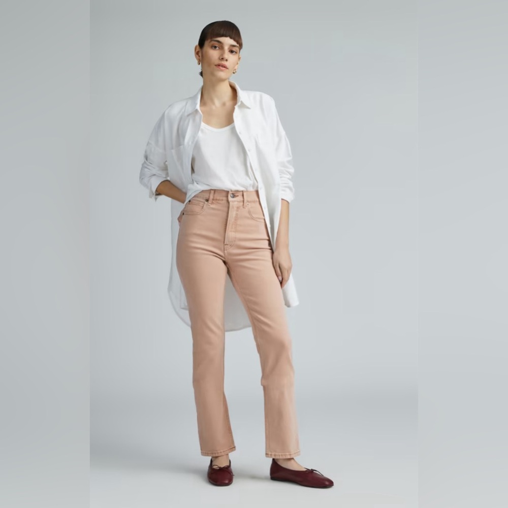Everlane Women's Jeans Size 28 R The Way High Slim Jean Pink‎ / Red Clay